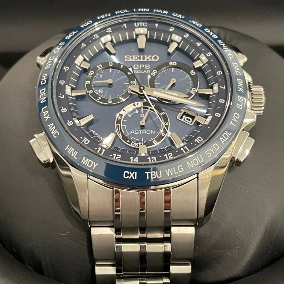 IMG_9081 Seiko Astron GPS Solar Chronograph Mens watch Unisex Titanium SSE005J1 Replica 7
