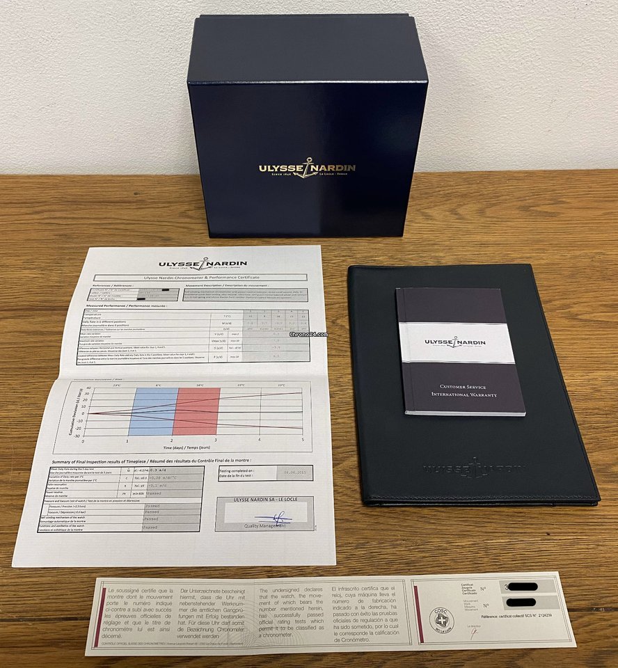 Ulysse Nardin Marine Chronometer Manufacture Mens watch Unisex Automatic Gold Steel 1185-126-3T 45 Replica 7
