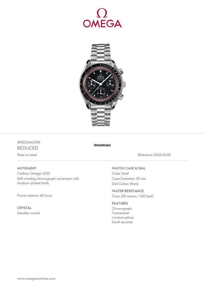 IMG_9081 Omega Speedmaster Racing Mens watch Unisex Automatic Steel 3518.50 Replica 7