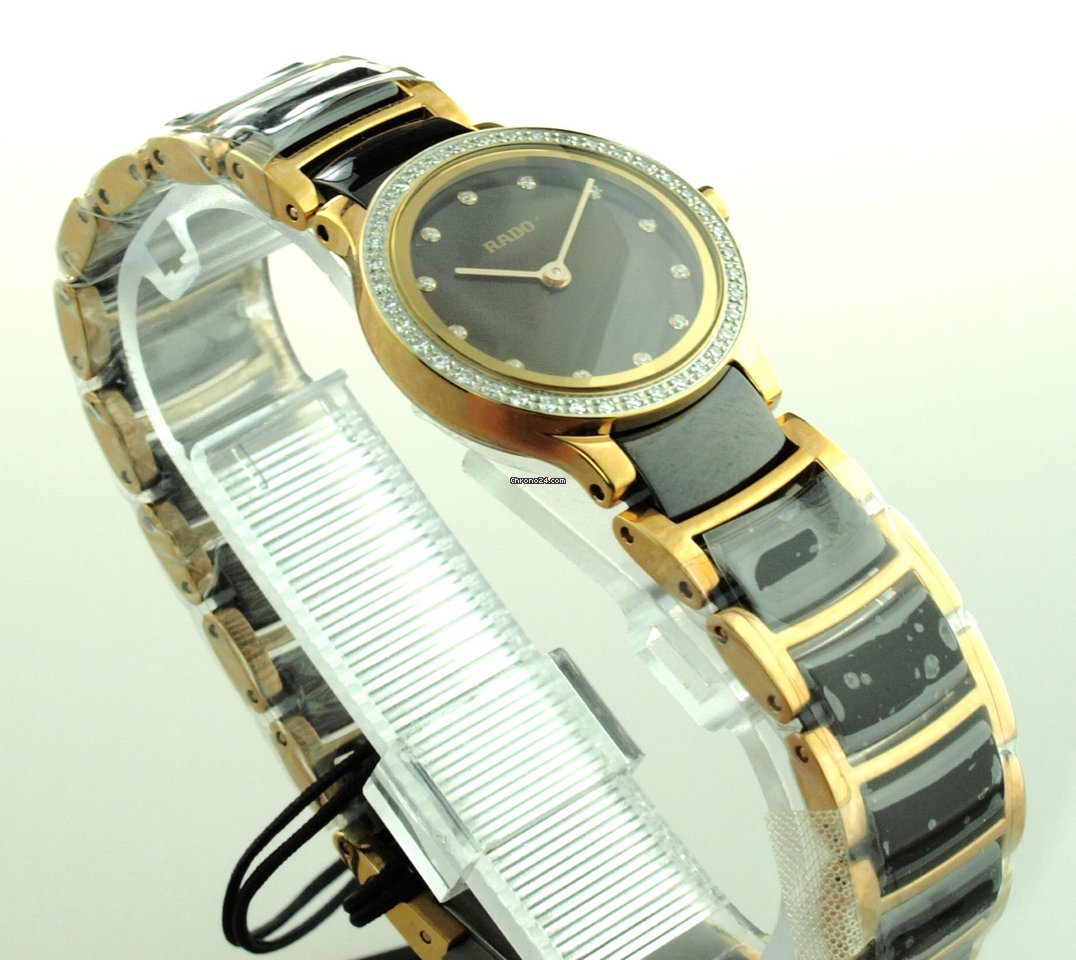 IMG_9081 Rado Centrix Womens watch Quartz Gold Steel R30218702 Replica 7
