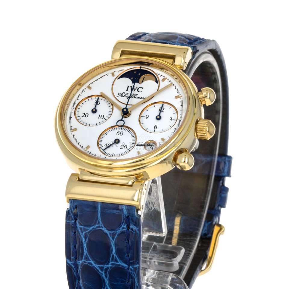 IMG_9081 IWC Da Vinci Chronograph Womens watch Quartz Yellow gold IW3735 Replica 7