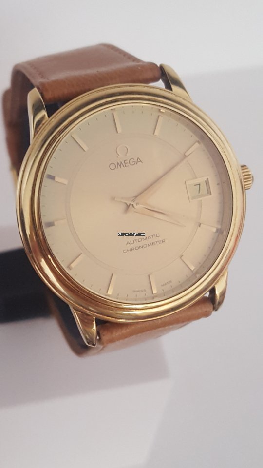 IMG_9081 Omega De Ville Prestige Mens watch Unisex Automatic Yellow gold 4600.31.02 Replica 7