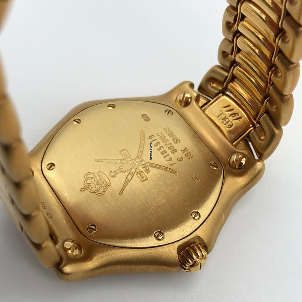 Ebel 1911 Mens watch Unisex Quartz Yellow gold 887902 Replica 7