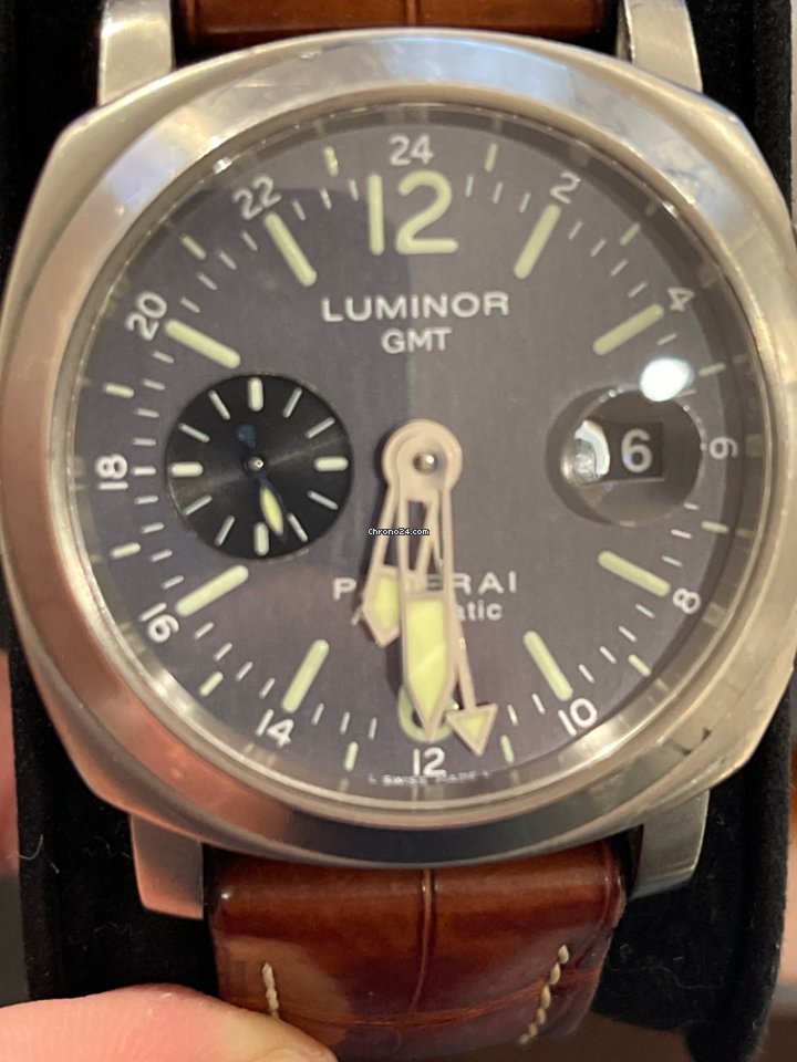 IMG_9081 Panerai Luminor GMT Automatic Mens watch Unisex Automatic Titanium PAM 00089 Replica 7