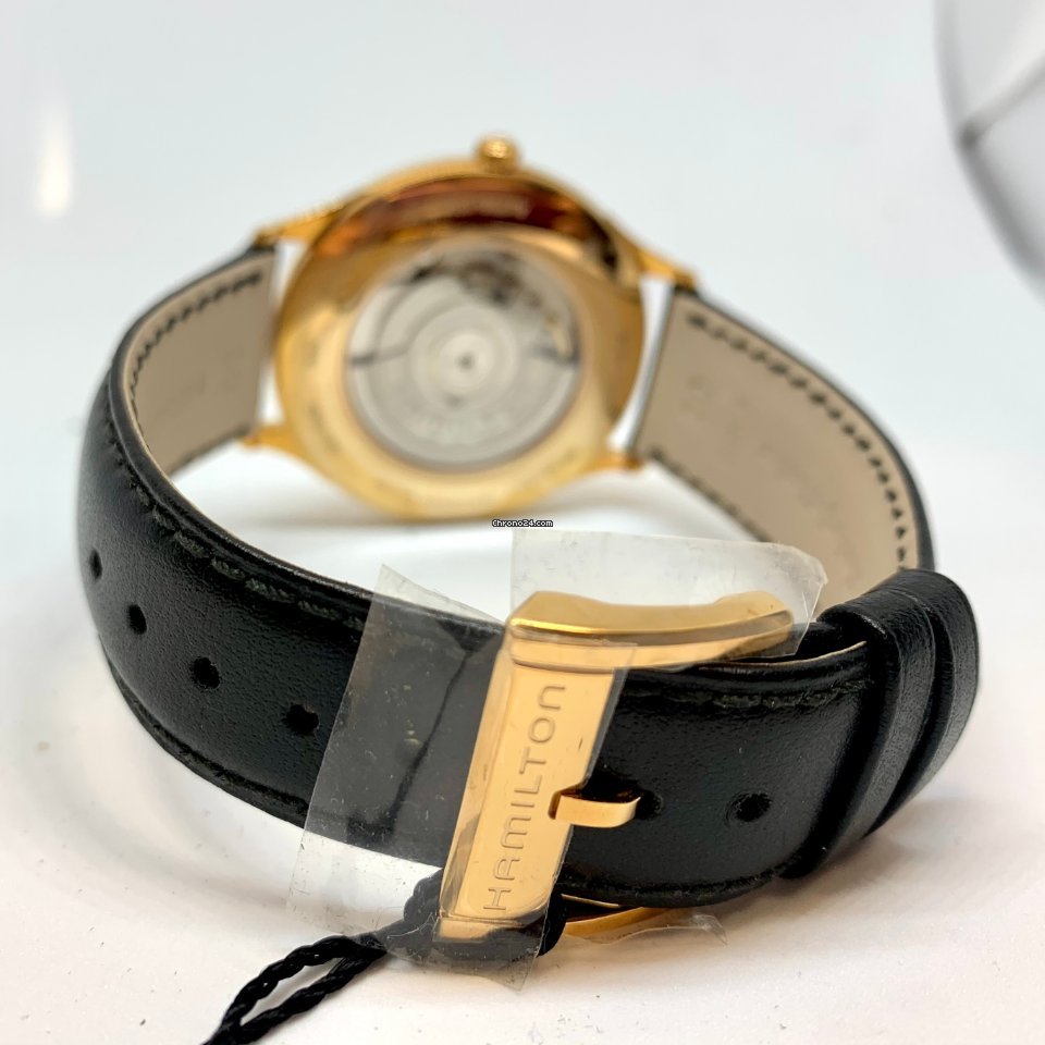 IMG_9081 Hamilton Jazzmaster Thinline Mens watch Unisex Automatic Rose gold H38545751 Replica 7