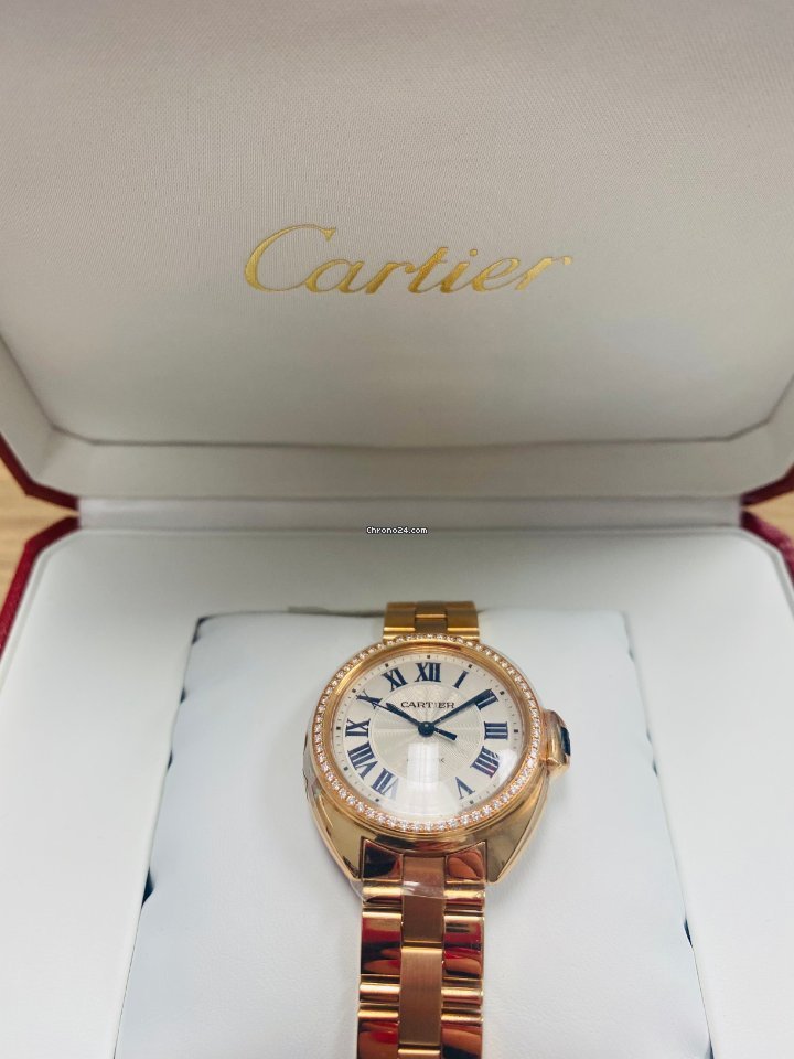 IMG_9081 Cartier Cle de Cartier Womens watch Automatic Rose gold WJCL0003 Replica 7