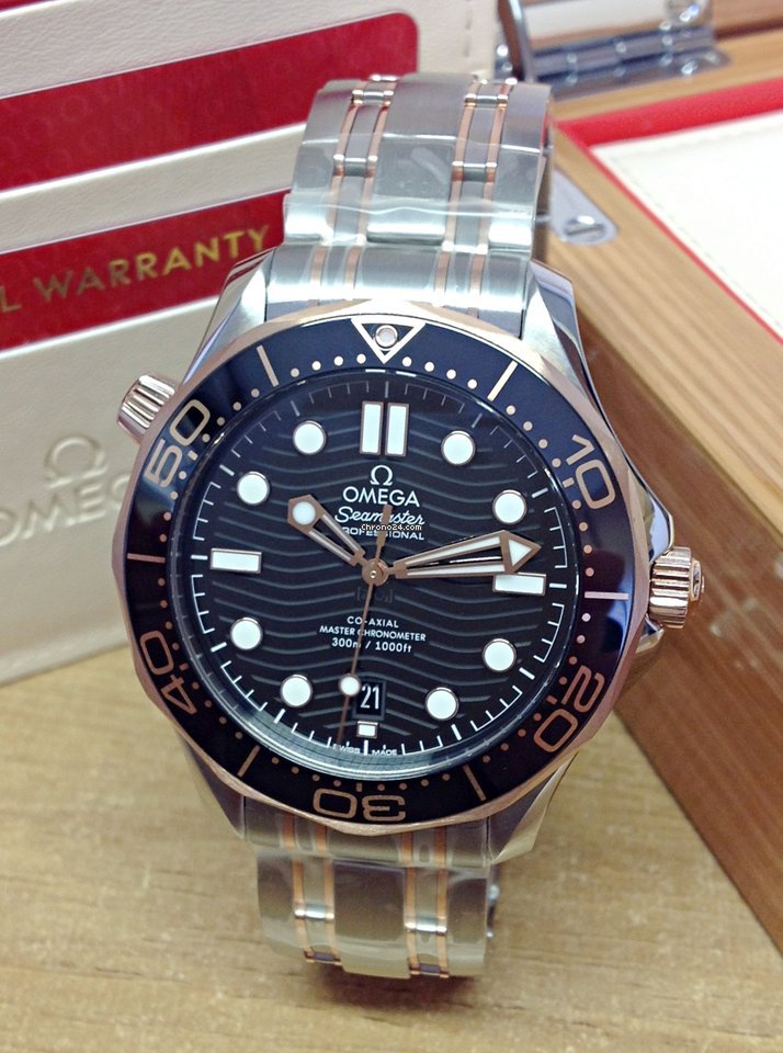 Omega Seamaster Diver 300 M Mens watch Unisex Automatic Gold Steel 210.20.42.20.01.001 Replica 7