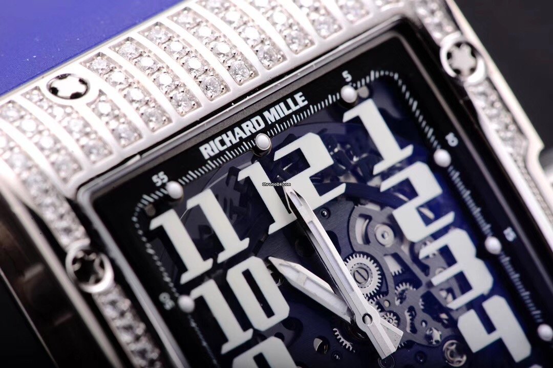 Richard Mille RM 016 Womens watch Automatic White gold Richard Mille RM016 Set diamond 18K White Gold Replica 7