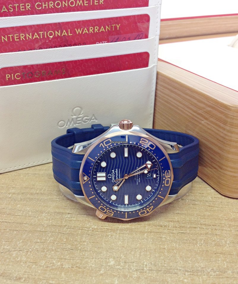 Omega Seamaster Diver 300 M Mens watch Unisex Automatic Gold Steel 210.22.42.20.03.002 Replica 7