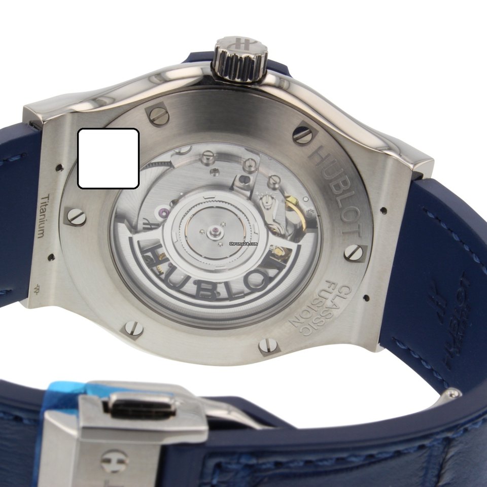 IMG_9081 Hublot Classic Fusion Blue Mens watch Unisex Automatic Titanium 542NX7170LR Replica 7
