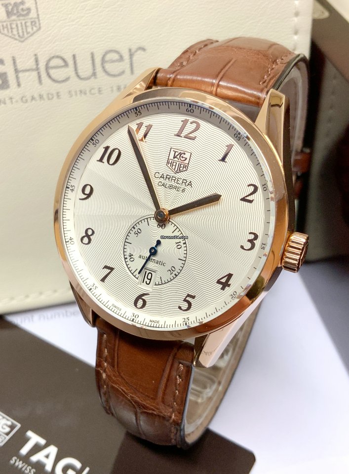 IMG_9081 TAG Heuer Carrera Calibre 6 Mens watch Unisex Automatic Rose gold WAS2140.FC8176 Replica 7