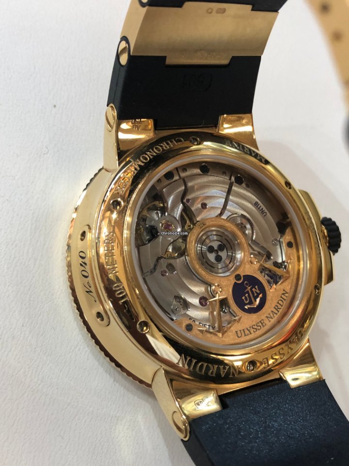 IMG_9081 Ulysse Nardin Marine Chronometer 43mm Mens watch Unisex Automatic Rose gold 263-67-3 42 Replica 7