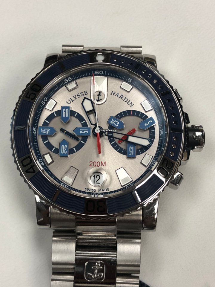IMG_9081 Ulysse Nardin Maxi Marine Diver Mens watch Unisex Automatic Steel 8003-102-7 91 Replica 7