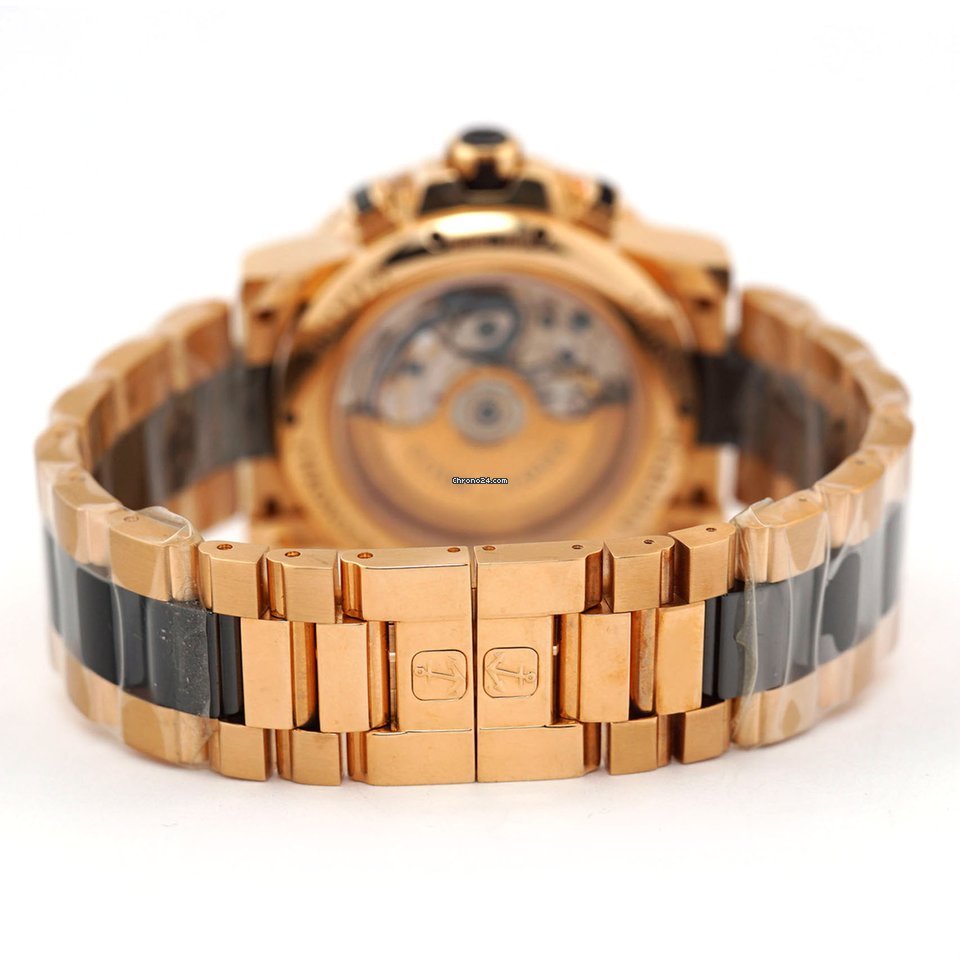 IMG_9081 Ulysse Nardin Maxi Marine Diver Mens watch Unisex Automatic Rose gold 8006-102-8C 926 Replica 7