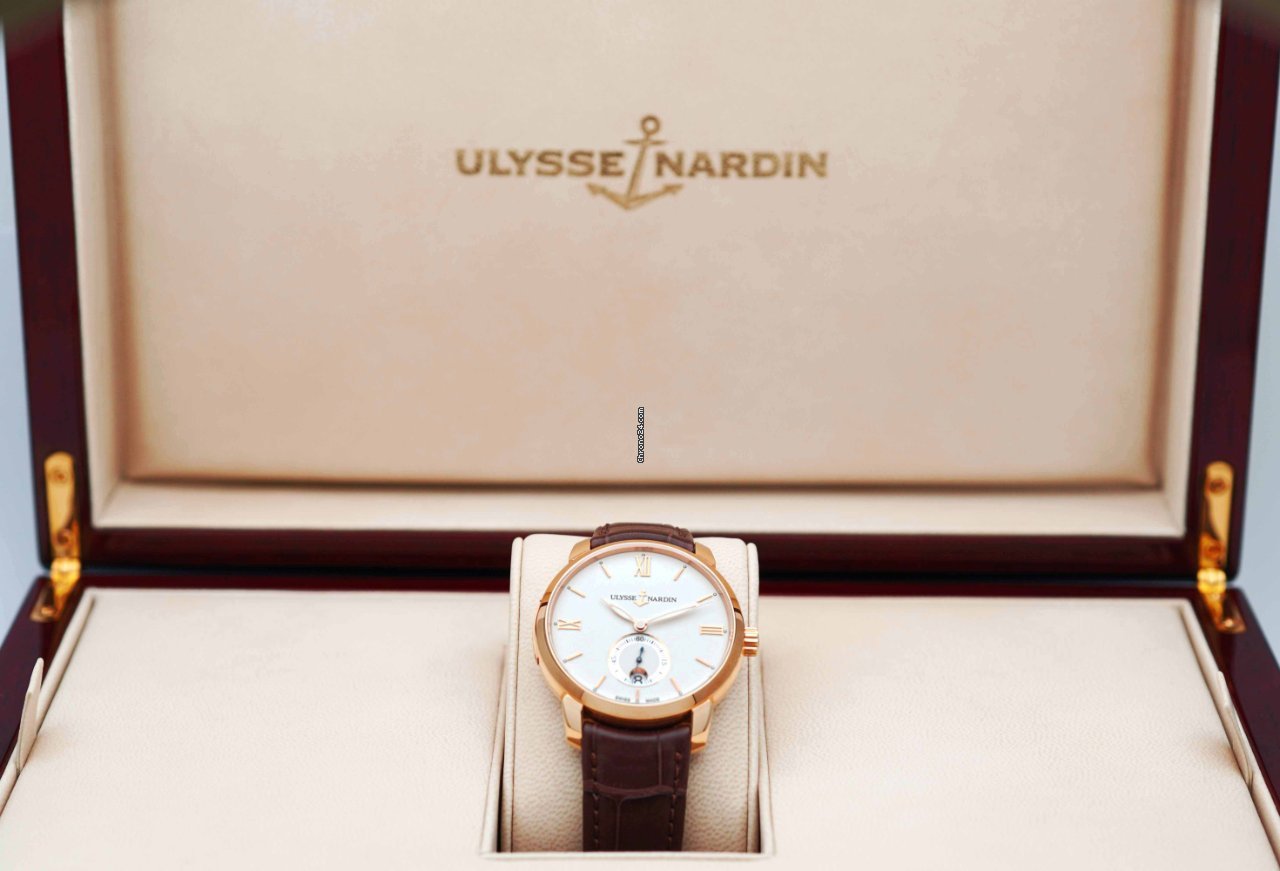 IMG_9081 Ulysse Nardin Classic Mens watch Unisex Automatic Rose gold 8276-119-2 31 Replica 7