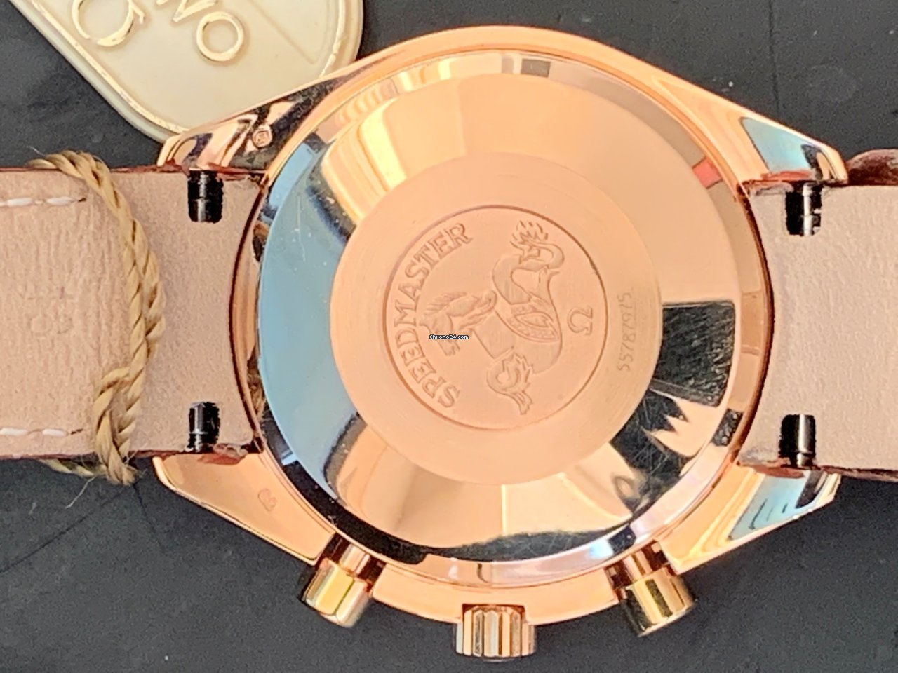 IMG_9081 Omega Speedmaster Date Mens watch Unisex Automatic Rose gold 36233300 Replica 7