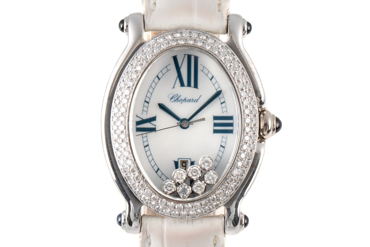 IMG_9081 Chopard Happy Sport Womens watch Quartz White gold 27 7012-23 Replica 7
