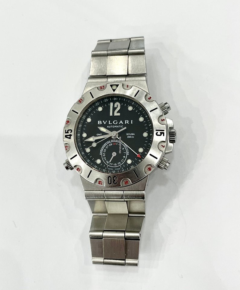 IMG_9081 Bulgari Diagono Mens watch Unisex Automatic Steel SD38SGMT Replica 7