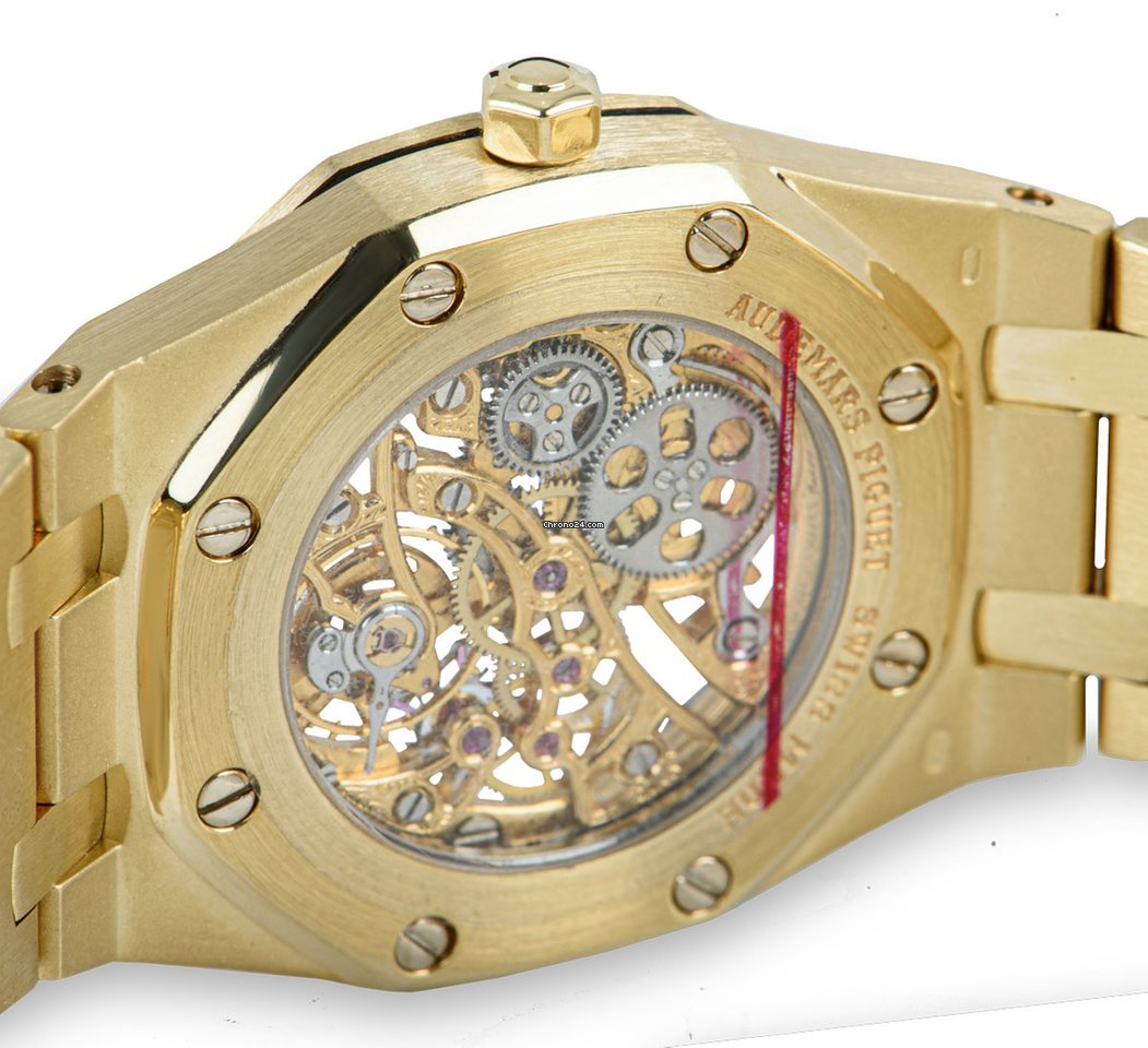 Audemars Piguet Royal Oak Mens watch Unisex Manual winding Yellow gold 14789BA Replica 7