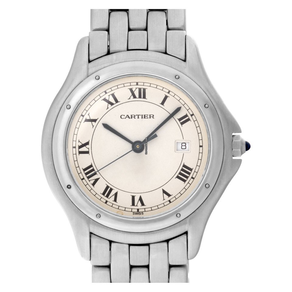 IMG_9081 Cartier Cougar Womens watch Quartz Steel W35002F5 Replica 7