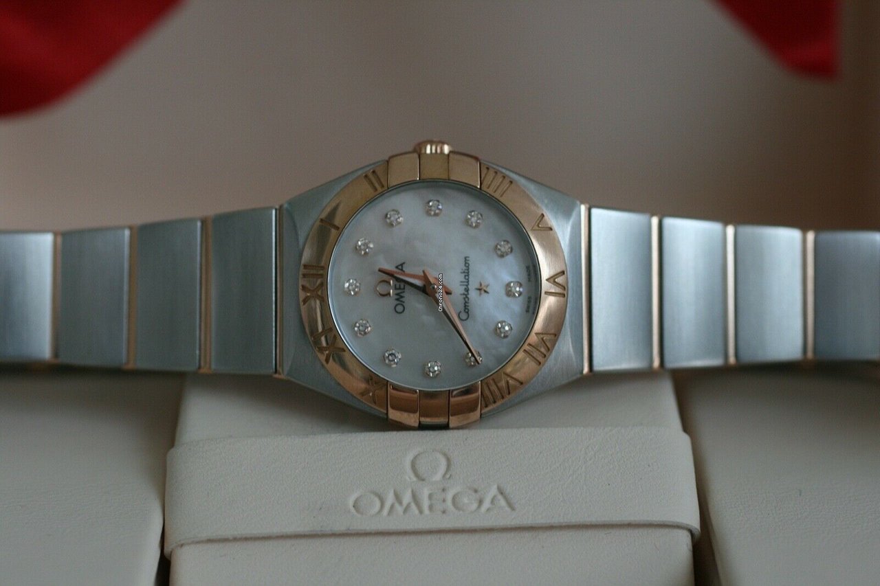 Omega Constellation Quartz Womens watch Quartz Gold Steel 123.20.24.60.55.001 Replica 7