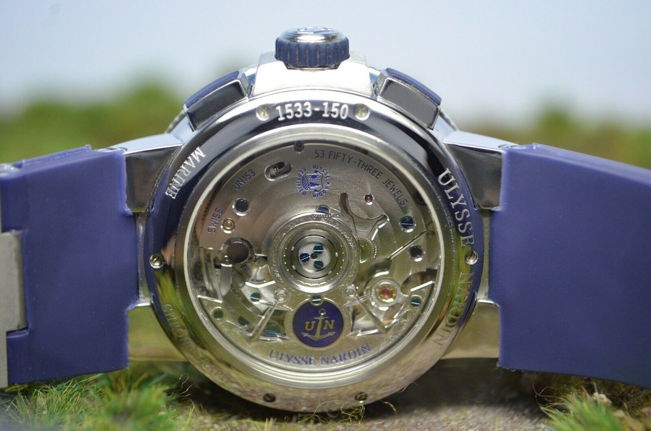 Ulysse Nardin Marine Chronograph Mens watch Unisex Automatic Steel 1533-150  Code: 6488 Replica 7