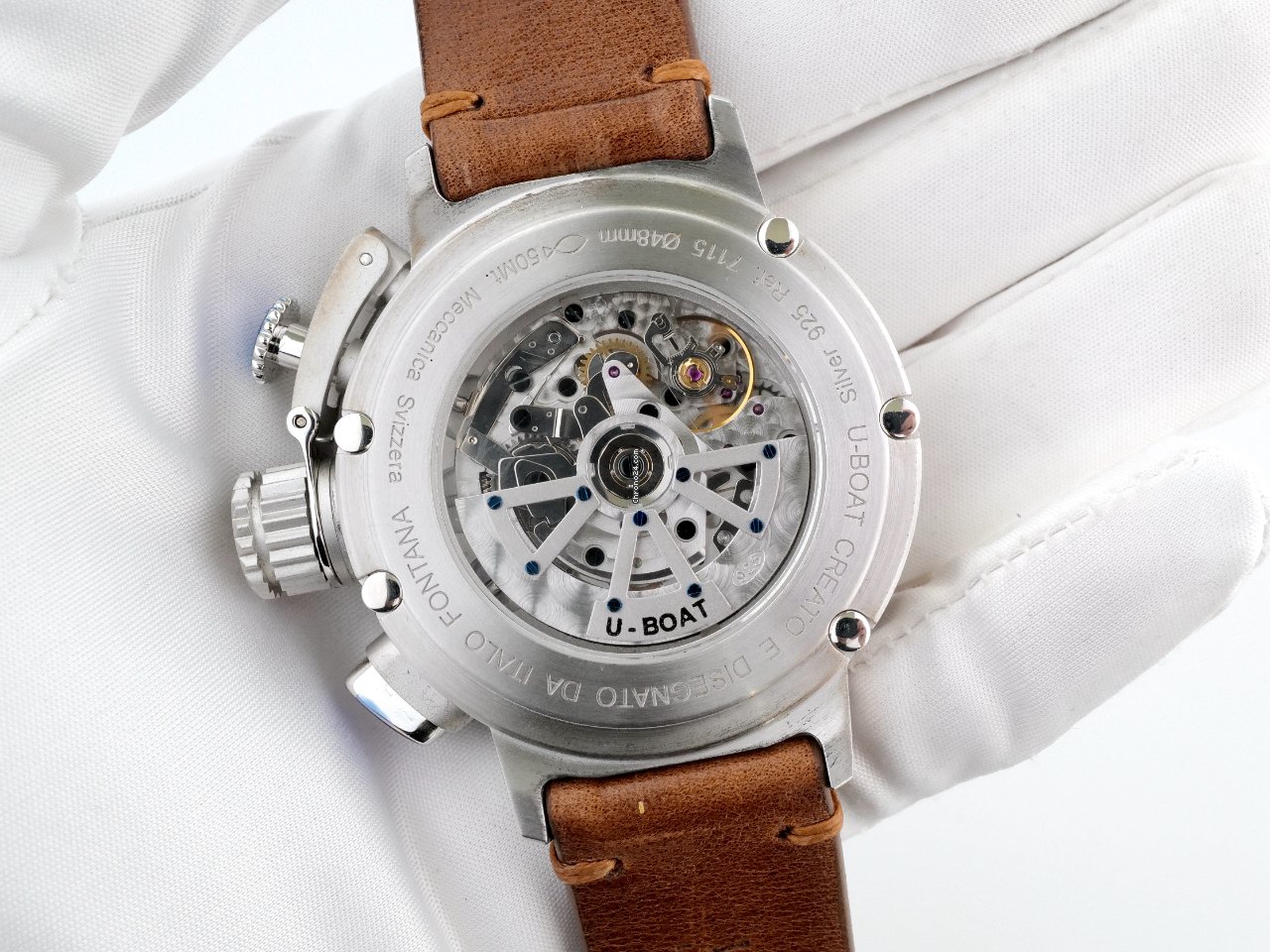 IMG_9081 U-Boat Chimera Mens watch Unisex Automatic Silver 7115 Replica 7