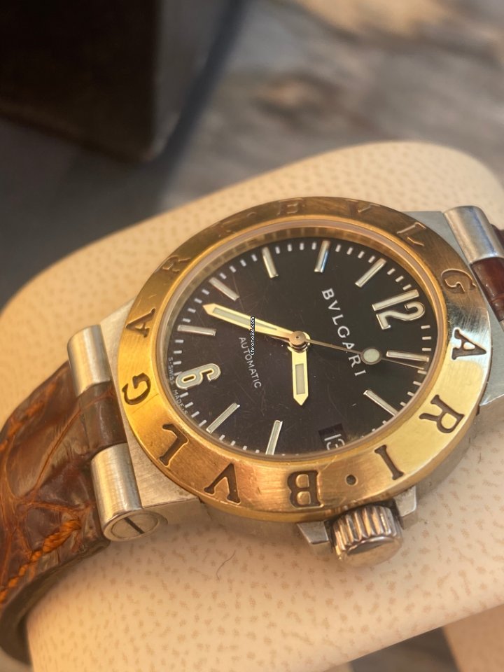 Bulgari Diagono Womens watch Automatic Gold Steel LCV 29 S Replica 7