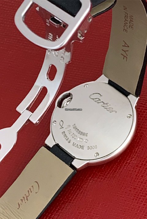 IMG_9081 Cartier Ballon Bleu 28mm Womens watch Quartz White gold WE900351 Replica 7