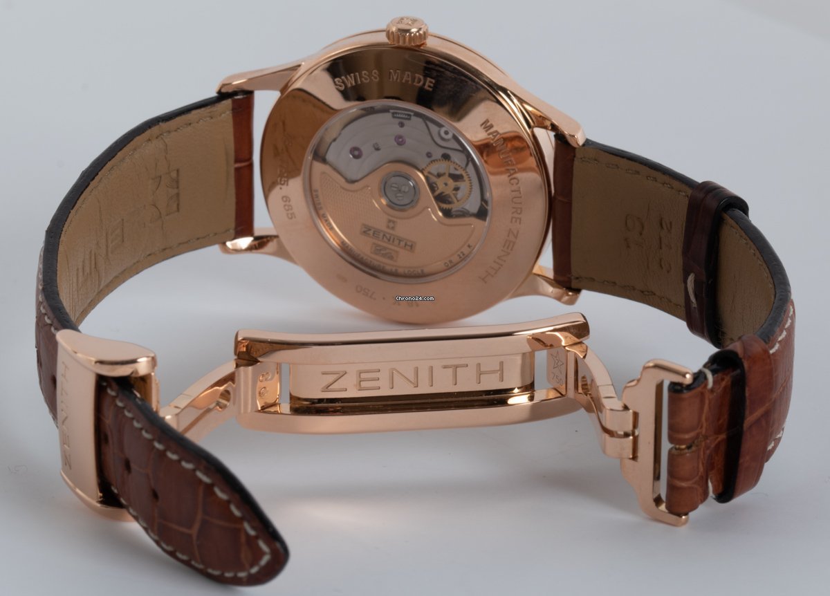 Zenith Elite Power Reserve Mens watch Unisex Automatic Rose gold 18.1125.685 Replica 7
