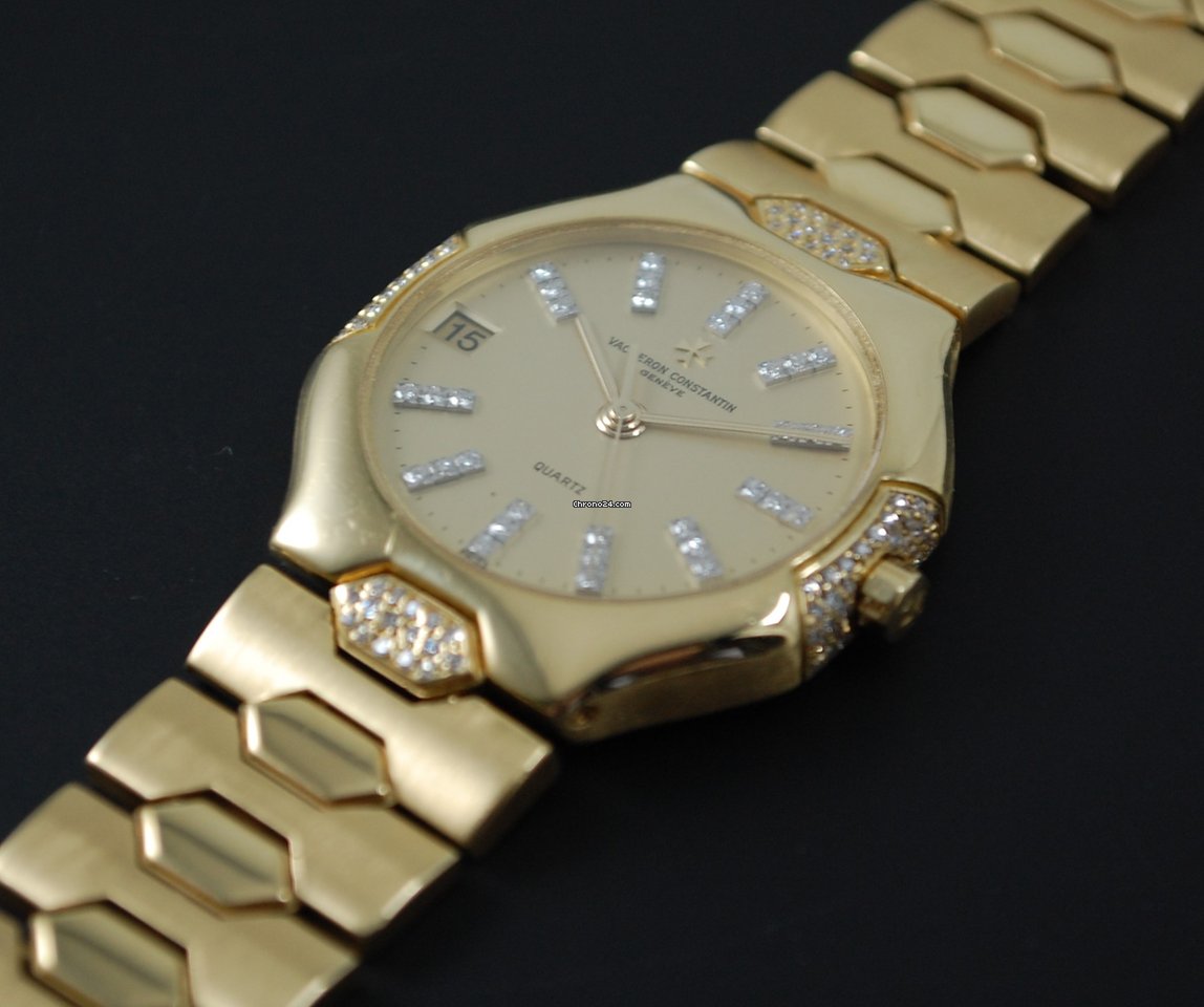 IMG_9081 Vacheron Constantin Mens watch Unisex Quartz Yellow gold 75901 Replica 7