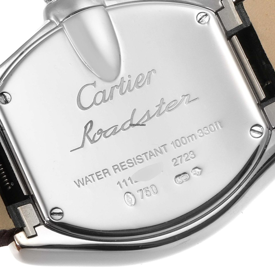 IMG_9081 Cartier Roadster Womens watch Quartz White gold WE500260 Replica 7