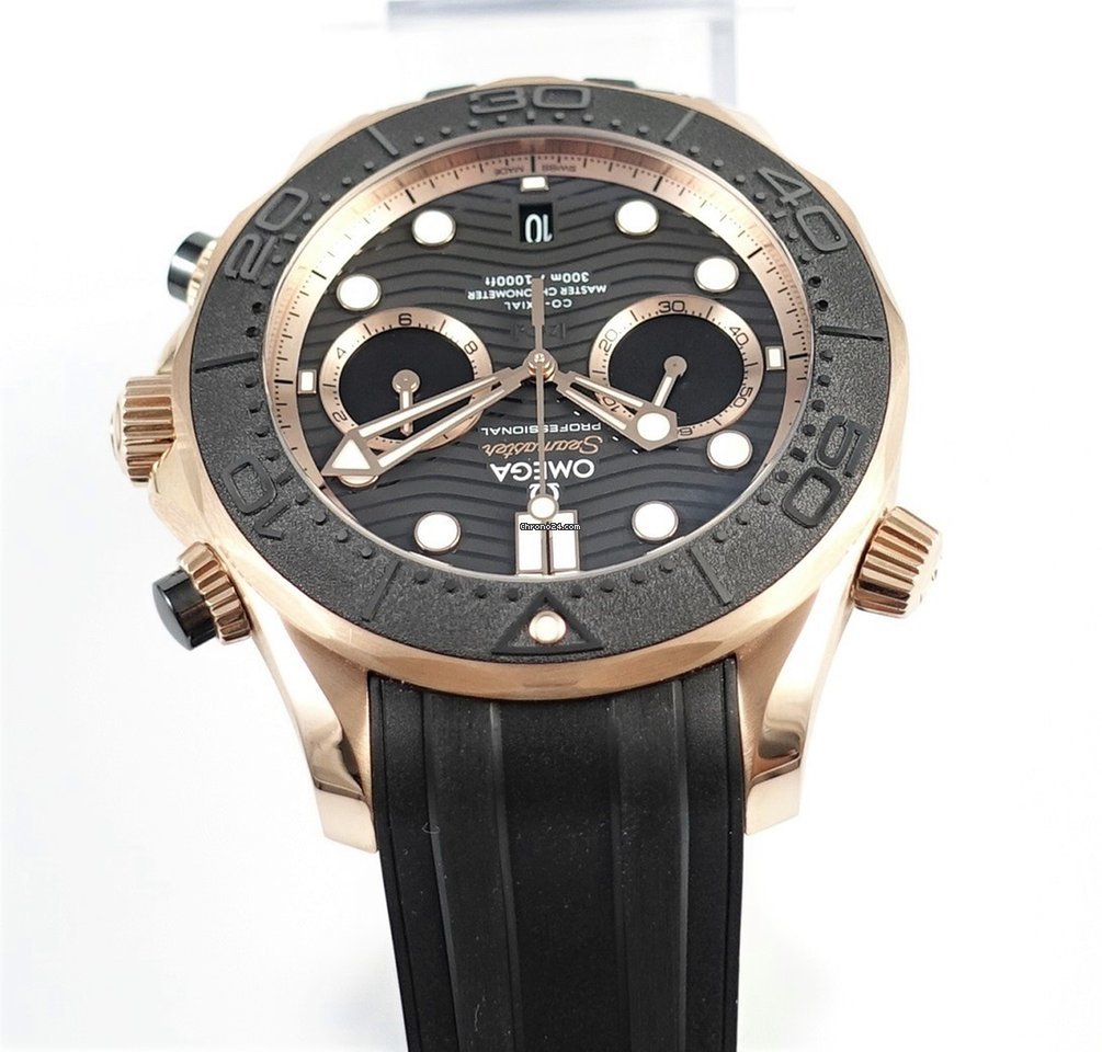 Omega Seamaster Diver 300 M Mens watch Unisex Automatic Rose gold 210.62.44.51.01.001 Replica 7