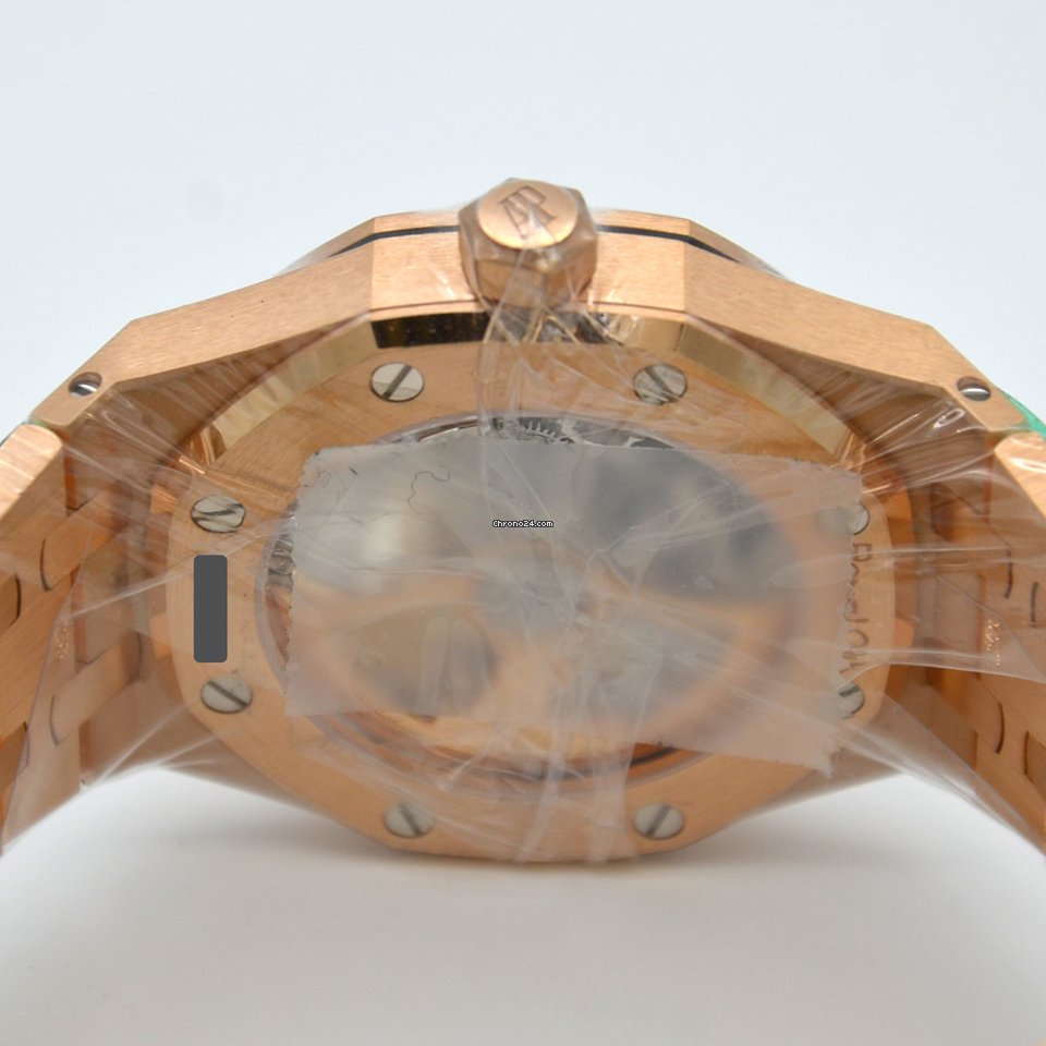 IMG_9081 Audemars Piguet Royal Oak Double Balance Wheel Openworked Mens watch Unisex Automatic Rose gold 15467OR.OO.1256OR.01 Replica 7