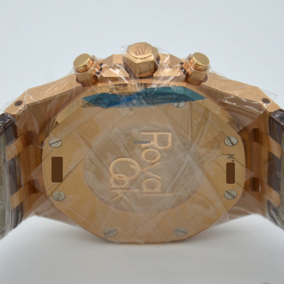 IMG_9081 Audemars Piguet Royal Oak Chronograph Mens watch Unisex Automatic Rose gold 26320OR.OO.D088CR.01 Replica 7