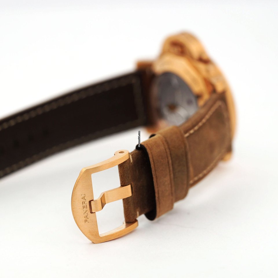 Panerai Luminor 1950 8 Days GMT Mens watch Unisex Manual winding Rose gold PAM 00289 Replica 7