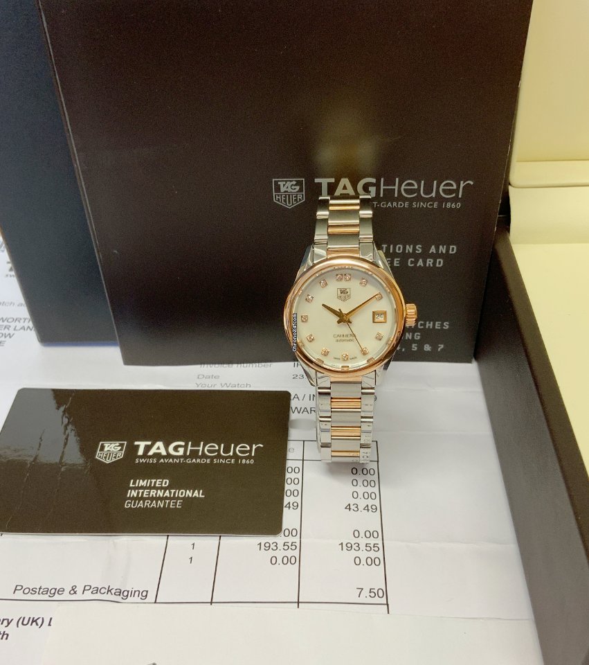 IMG_9081 TAG Heuer Carrera Lady Womens watch Automatic Gold Steel WAR2452.BD0777 Replica 7