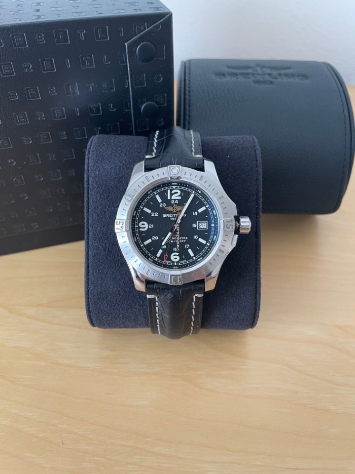 IMG_9081 Breitling Colt Quartz Mens watch Unisex Quartz Steel A7438811 BD45 Replica 7
