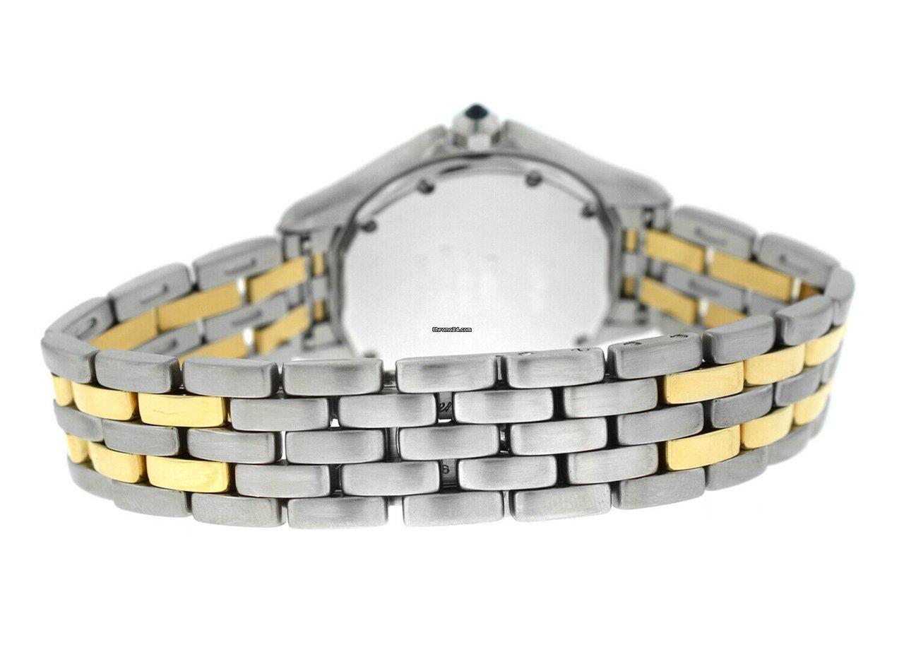 IMG_9081 Cartier Cougar Womens watch Quartz Gold Steel 119000R Replica 7