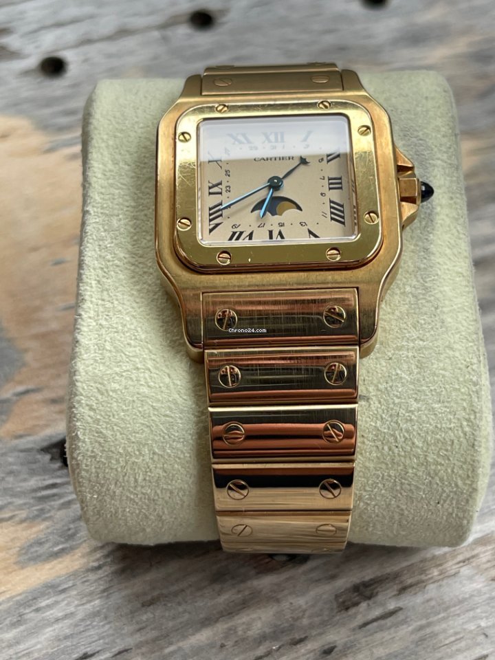 IMG_9081 Cartier Santos Womens watch Quartz Yellow gold 819901 Replica 7