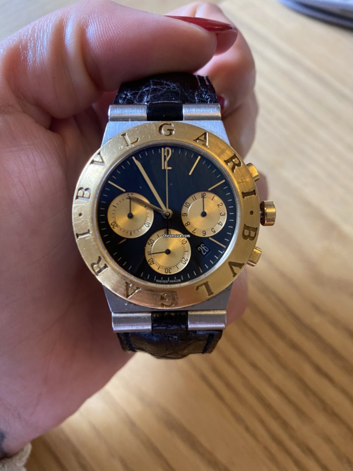 Bulgari Diagono Mens watch Unisex Manual winding Gold Steel CH 35 SG Replica 7