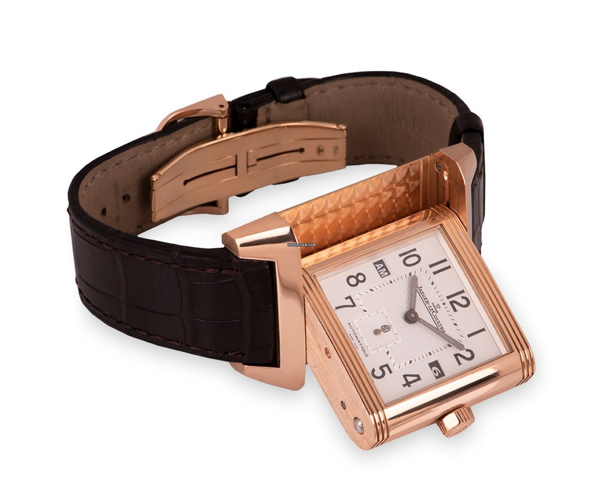 IMG_9081 Jaeger-LeCoultre Reverso Squadra Hometime Mens watch Unisex Automatic Rose gold 230.2.77 Q7002420 Replica 7