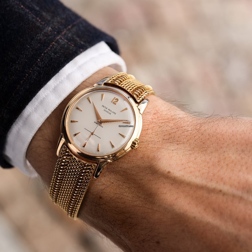 IMG_9081 Patek Philippe Calatrava Mens watch Unisex Automatic Rose gold 2551 Replica 7