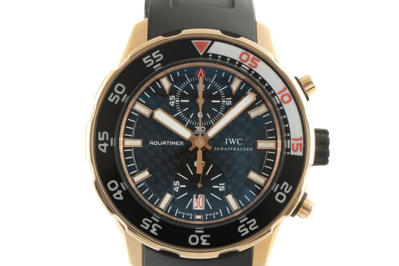 IMG_9081 IWC Aquatimer Chronograph Mens watch Unisex Automatic Yellow gold IW376905 Replica 7