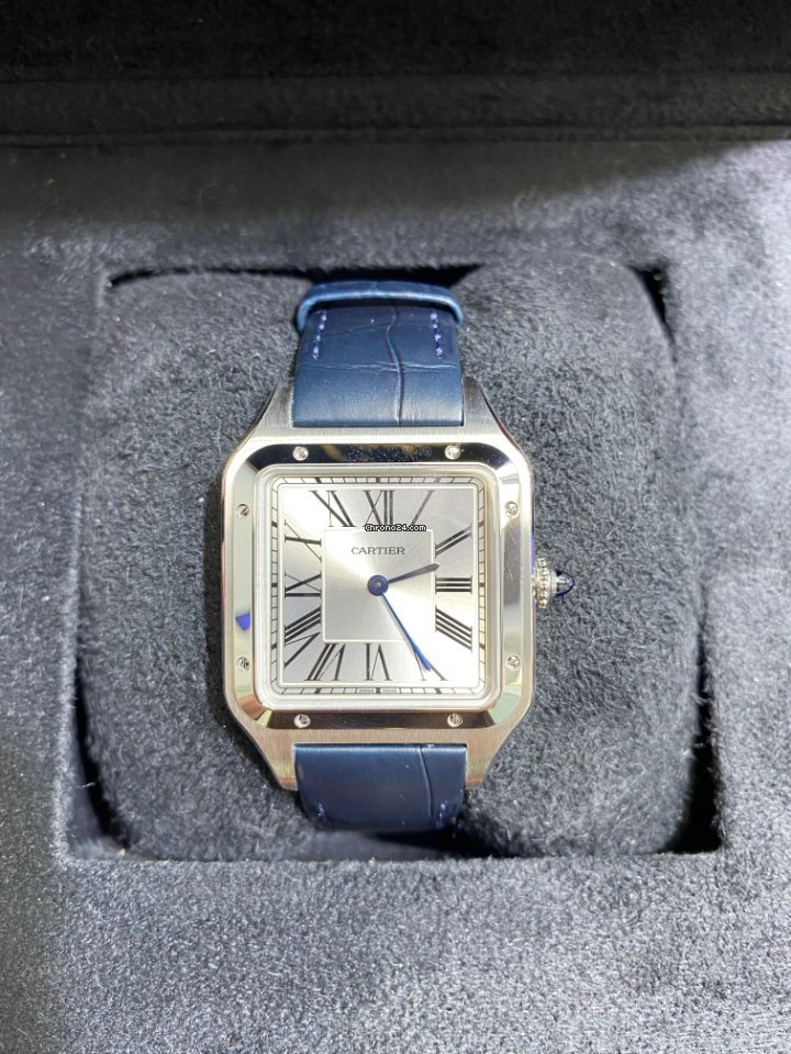 IMG_9081 Cartier Santos Dumont Mens watch Unisex Quartz Steel WSSA0022 Replica 7