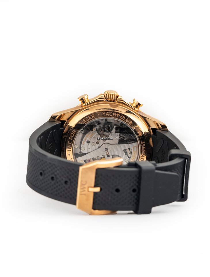 IMG_9081 IWC Portuguese Yacht Club Chronograph Mens watch Unisex Automatic Rose gold IW390501 Replica 7