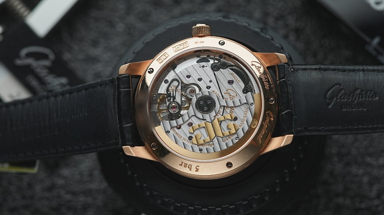 IMG_9081 Glashutte Original Senator Panorama Date Moon Phase Mens watch Unisex Automatic Rose gold 100-04-32-15-04 Replica 7