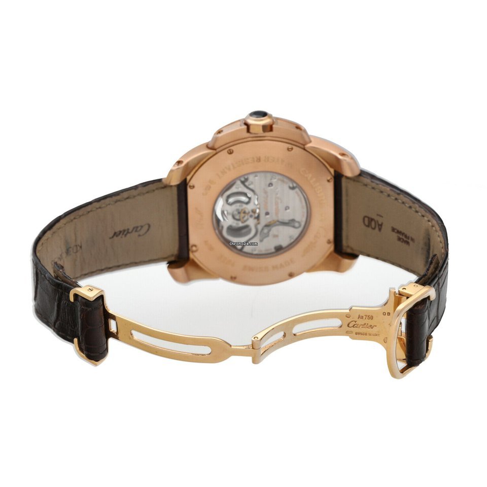 IMG_9081 Cartier Calibre de Cartier Mens watch Unisex Automatic Rose gold 3204 Replica 7