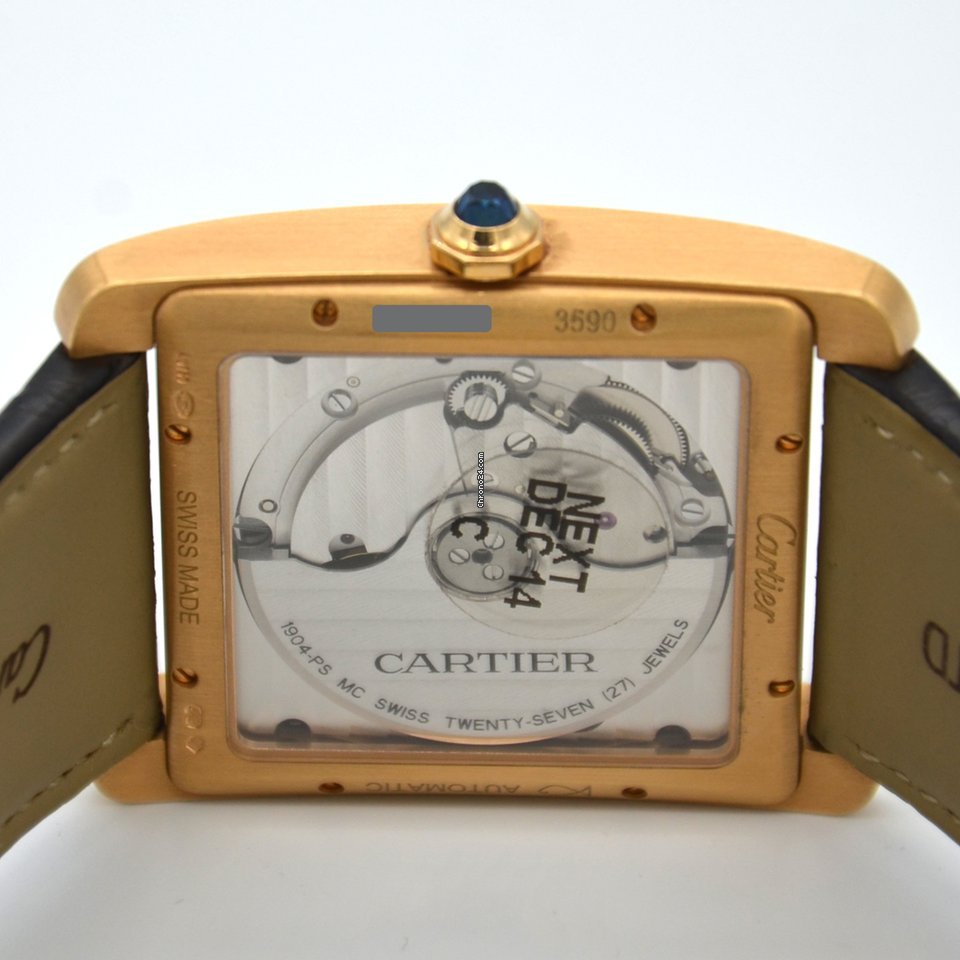 IMG_9081 Cartier Tank MC Mens watch Unisex Automatic Rose gold W5330001 Replica 7