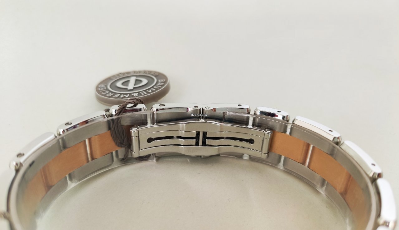 IMG_9081 Baume & Mercier Linea Womens watch Quartz Gold Steel M0A10016 Replica 7